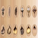 Conjunto de talheres com ornamentos 6 pcs 2