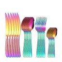 Conjunto de Talheres Faca Garfo Colher Colher de Sobremesa Talheres Elegantes para o Lar 8