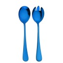 Conjunto de Talheres para Salada em Aço Inoxidável Colher e Garfo de Serviço Estilo Europeu Talheres de Mesa para Salada Conjunto de Utensílios de Cozinha 2