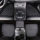 Conjunto de tapetes universais para automóvel 5 pcs Tapetes de pele à prova de água para automóveis Tapetes de proteção para o piso 4