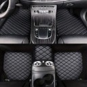Conjunto de tapetes universais para automóvel 5 pcs Tapetes de pele à prova de água para automóveis Tapetes de proteção para o piso 2