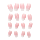 Conjunto de unhas artificiais tendência 24 pcs Forma coffin média Pontas acrílicas com efeito ombré Extensão para looks diários e noturnos 2
