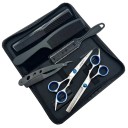 Conjunto de utensílios de cabeleireiro Tesouras de corte e desbaste Ferramentas profissionais para cuidados capilares Utensílios de cabeleireiro para uso doméstico e em salão 3