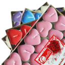 Conjunto de velas de chá em forma de coração 50 unid velas decorativas para casamento aniversário e decorações DIY 2