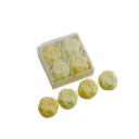 Conjunto de velas decorativas em forma de rosa 4 pcs 3,7 x 3 cm velas de cera sem fumo em caixa de presente para decoração e presentes 7