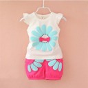 Conjunto de verano para niña con estampado - top y short 1