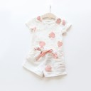 Conjunto de verão infantil com padrão - top e calções 1