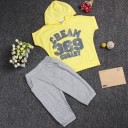 Conjunto de verão para crianças - t-shirt e calças - Amarelo-cinzento 2