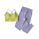 Conjunto deportivo para mujer con leggings y sujetador deportivo, nylon, spandex, cómodo y estiloso para fitness y ejercicio 9