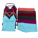 Conjunto deportivo para mujer con leggings y top, de un solo color, nylon, poliéster, cómodo y estiloso para fitness y ejercicio 2