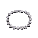 Conjunto deslumbrante colar 45 cm e pulseira 20 cm Joias femininas brilhantes em liga de zinco Presente brilhante para mulheres 3