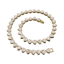Conjunto deslumbrante collar 45 cm y pulsera 20 cm Joyería brillante para mujeres de aleación de zinc Regalo brillante y radiante 4
