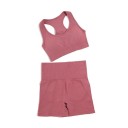 Conjunto desportivo feminino Calções e soutien desportivo Conjunto de fitness de verão em nylon 5