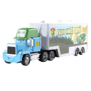 Conjunto Disney Pixar Carros 2 3 Mack Hauler e Tommy Highbanks Camião e carro de corrida Figuras metálicas Brinquedos para crianças Personagens de filmes 3