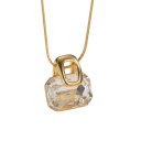 Conjunto elemental collar y aretes Acero inoxidable Joyería de moda moderna para mujeres San Valentín aniversario boda regalo 3