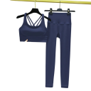 Conjunto feminino de leggings e sutiã desportivo, unicolor, spandex, nylon 10