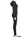 Conjunto feminino sweatshirt com fecho éclair e leggings Corte justo Mangas longas Cordões ajustáveis Poliester elástico com spandex 9