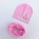 Conjunto infantil de gorro e cachecol com unicórnio 5
