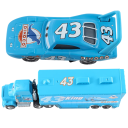 Conjunto Mack Hauler e Strip Weathers The King Disney Pixar Carros 2 3 Brinquedos Caminhão e carro de corrida Carro metálico para crianças 2