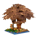 Conjunto original da casa de árvore de cerejeira Micro partículas Pequeno conjunto de montagem modelo clássico detalhado Blocos de construção criativos para criação 4