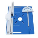 Conjunto para mesa de fresagem 240 x 200 x 5 mm Placa de inserção com guia e esquadro Elevador para fresadora Ajuste de altura 51 mm CNC 16