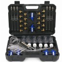Conjunto para teste de sobrepressão de injetores em mala 31 x 22 cm para motores diesel common rail com 6 cilindros com recipientes medidores 1