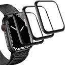 Conjunto robusto de 3 pcs de película protetora para Apple Watch 7 8 9 41 mm 3D ultrafina HD proteção de ecrã contra riscos toque sensível sem bolhas 9
