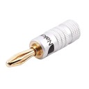 Connettori banana per cavi di diffusori fino a un diametro di 4 mm Set da 24 pezzi Punta dorata Involucro scanalato con marcatura colorata 6
