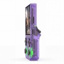 Consola de jogos retro portátil com ecrã IPS de 4 polegadas e memória de 64 GB com Wi-Fi e código aberto na cor roxa transparente 3