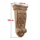 Console de madeira esculpida com relevo de folhas 20x10x3 cm madeira maciça castanha natural para móveis e interiores 2