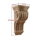 Console en bois sculptée avec relief spiralé 17,5x7,8x7,5 cm en bois massif naturel brun pour meubles et intérieur 2