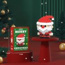 Construcción navideña Santa Claus 5,1 x 3,6 x 6,9 cm 174 pcs Micro bloques Modelo de plástico Mini construcción Decoración navideña 2