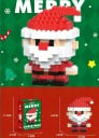 Construcción navideña Santa Claus 5,1 x 3,6 x 6,9 cm 174 pcs Micro bloques Modelo de plástico Mini construcción Decoración navideña 3