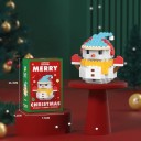 Construction de Noël Bonhomme de Neige Santa 6,5 x 4,2 x 6,6 cm 210 pièces Micro briques Modèle en plastique Mini construction Décoration de Noël 2
