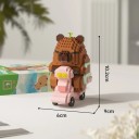 Construction Set 10.2 x 6 x 9 cm Capybara on a Pink Motorcycle with Accessories Playful Detailed Mini Figure for Display and Creative Assembly 2