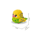 Construction Set 7.6 x 10 x 5.5 cm Yellow-Green Budgerigar Made of Mini Blocks 253 Pieces Movable Wings Creative Decorative Model for Children and Adults 2