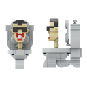 Construction Skibidi Toilet 127 pièces 8,5x5x7 cm Modèle amusant pour les fans de mèmes Figurine culte de WC Construction créative Mini construction pour adolescents et adultes 2