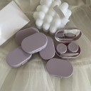 Contact Lens Case with Mirror Compact Plastic Coloured Case with L R Boxes Tweezers and Applicator for Travel 8