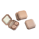 Contactlenshouder met spiegel en accessoires grootte 5,9 x 5,9 x 2 cm plastic gekleurde houder voor reizen 5