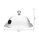 Contenitore di plastica con coperchio e apertura per fumo 22,5 cm contenitore trasparente per servire piatti e effetti di fumo 2