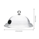 Contenitore in plastica con coperchio e apertura per fumo 27,5 cm contenitore trasparente per servire piatti e effetti di fumo 2