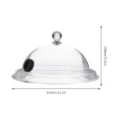 Contenitore in plastica con coperchio e apertura per fumo 31 cm contenitore trasparente per servire piatti e presentazione efficace 2