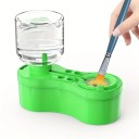 Contenitore per la pulizia dei pennelli con serbatoio separato 18,5 × 8 × 15,5 cm in plastica per pittura e materiali artistici 3
