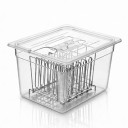Contenitore per sous vide 11 l con coperchio e griglia in acciaio inox Paratie divisorie rimovibili Acciaio inox 304 e policarbonato Trasparente 20