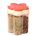 Contenitore per spezie con coperchio e scomparti per più tipi di spezie 11 x 9 cm organizzatore per spezie in plastica per una conservazione ordinata in cucina 2