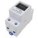 Contor electric monofazat pe șină DIN 79 x 36 x 43 cm LCD măsurător digital al consumului de energie KWh 220 V 60 A 50 Hz wattmetru 3