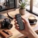 Control remoto inalámbrico Hanpusen para Nikon S con pantalla Disparador de cámara y grabación de video Zoom Gris Para fotografía y grabación 6