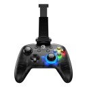 Controlador de jogo sem fios GameSir T4 Pro preto com giroscópio, retroiluminação RGB e suporte para todas as plataformas 3