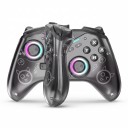 Controlador inalámbrico para juegos con retroiluminación RGB y vibraciones con botones programables y batería de 600 mAh negro para Switch 2 PC iOS 5