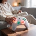 Controler de joc cu fir pentru Xbox Series X și S și Xbox One cu cablu USB-C în design transparent pentru jocuri din Game Pass 4